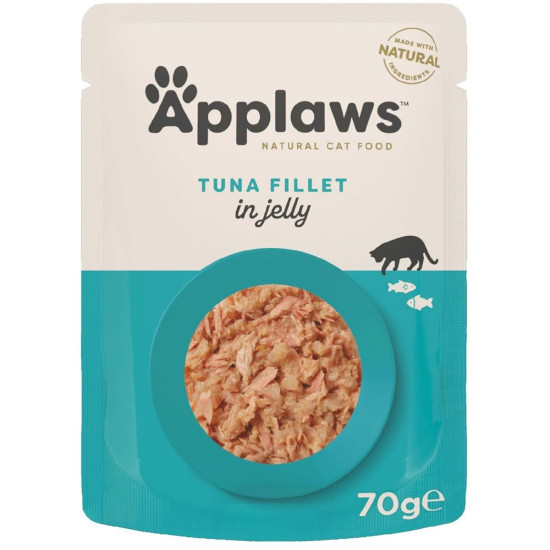 APPLAWS Plic – hrană umedă complementară pentru pisici, file de ton în aspic, 70 g